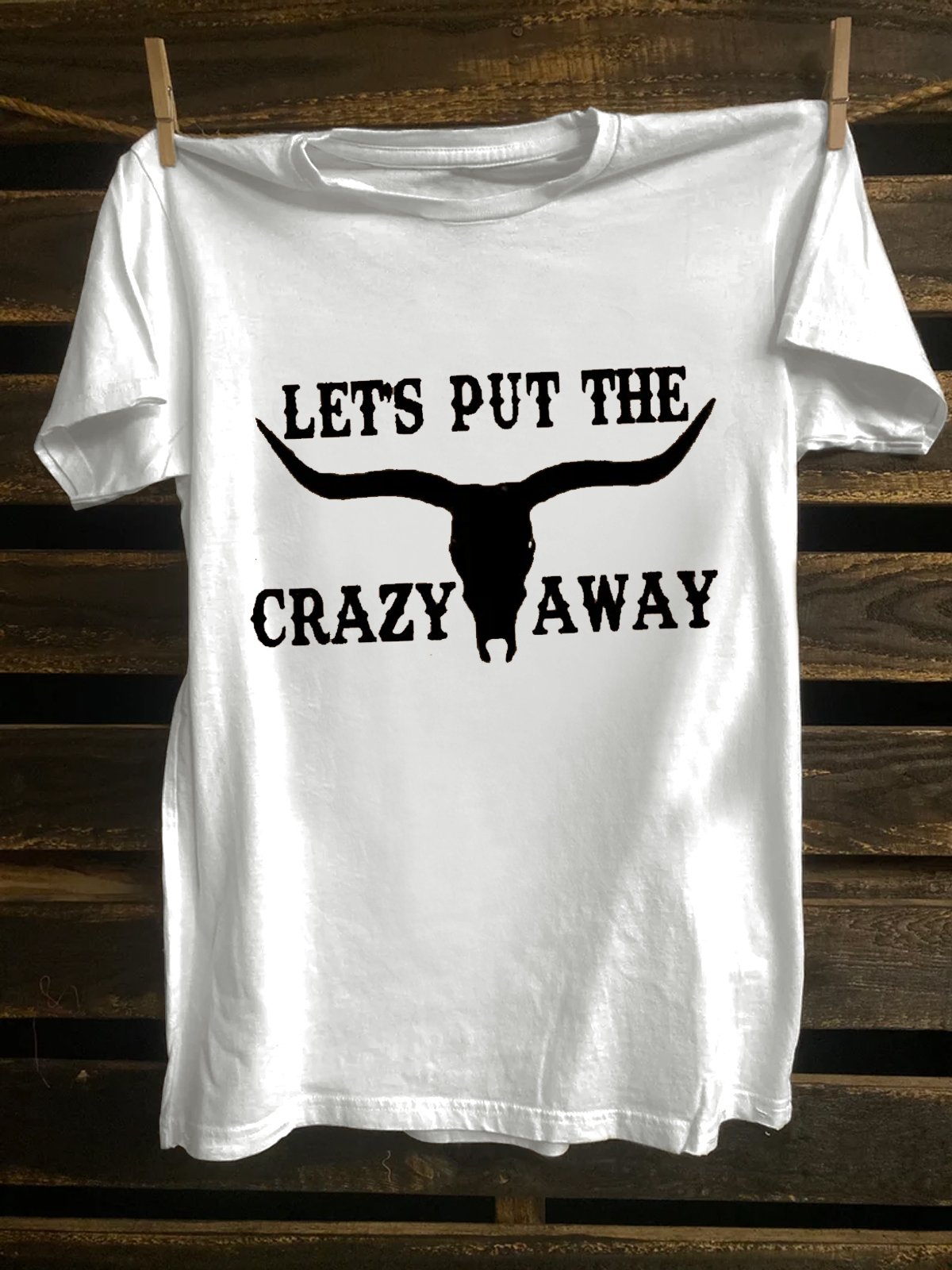 Western Style Cotton Letter Pattern T-Shirt