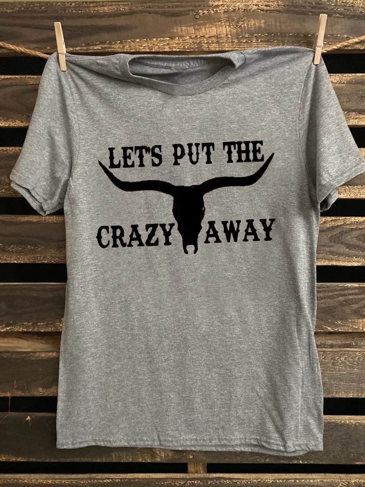 Western Style Cotton Letter Pattern T-Shirt
