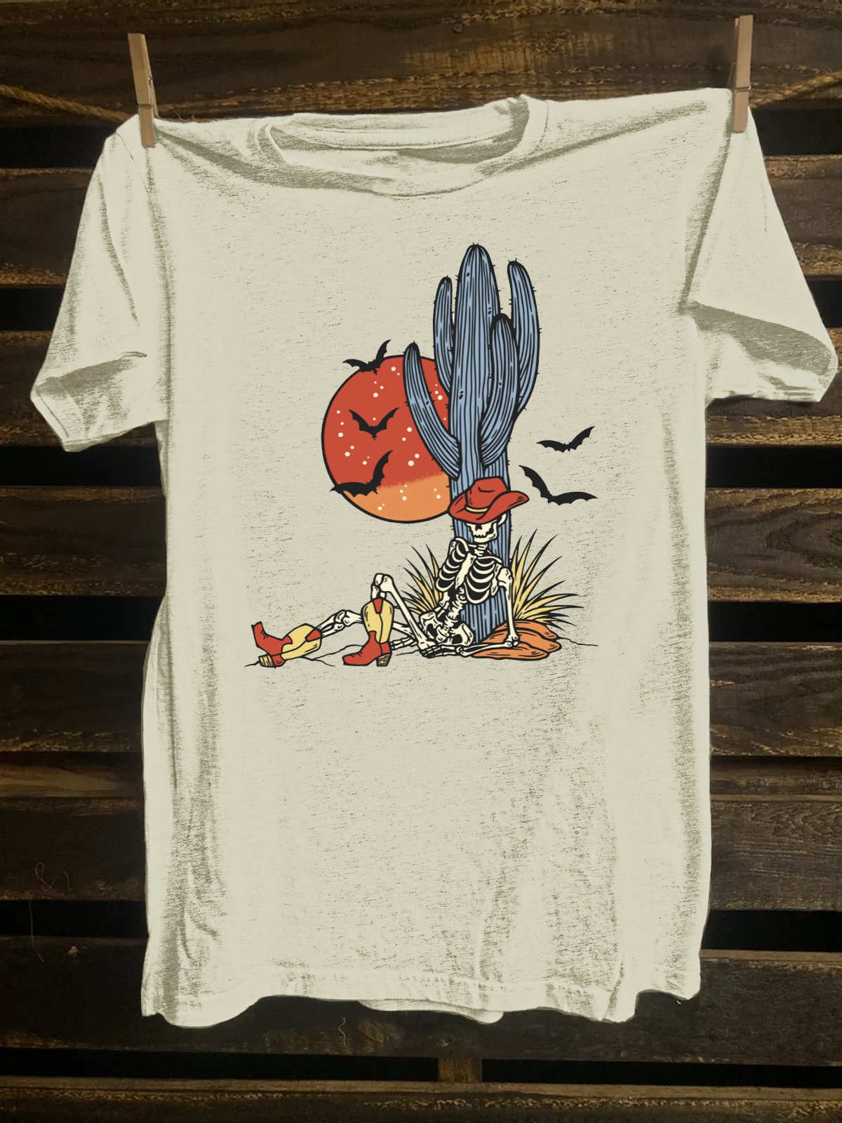 Western Style Halloween Cotton-Blend T-Shirt