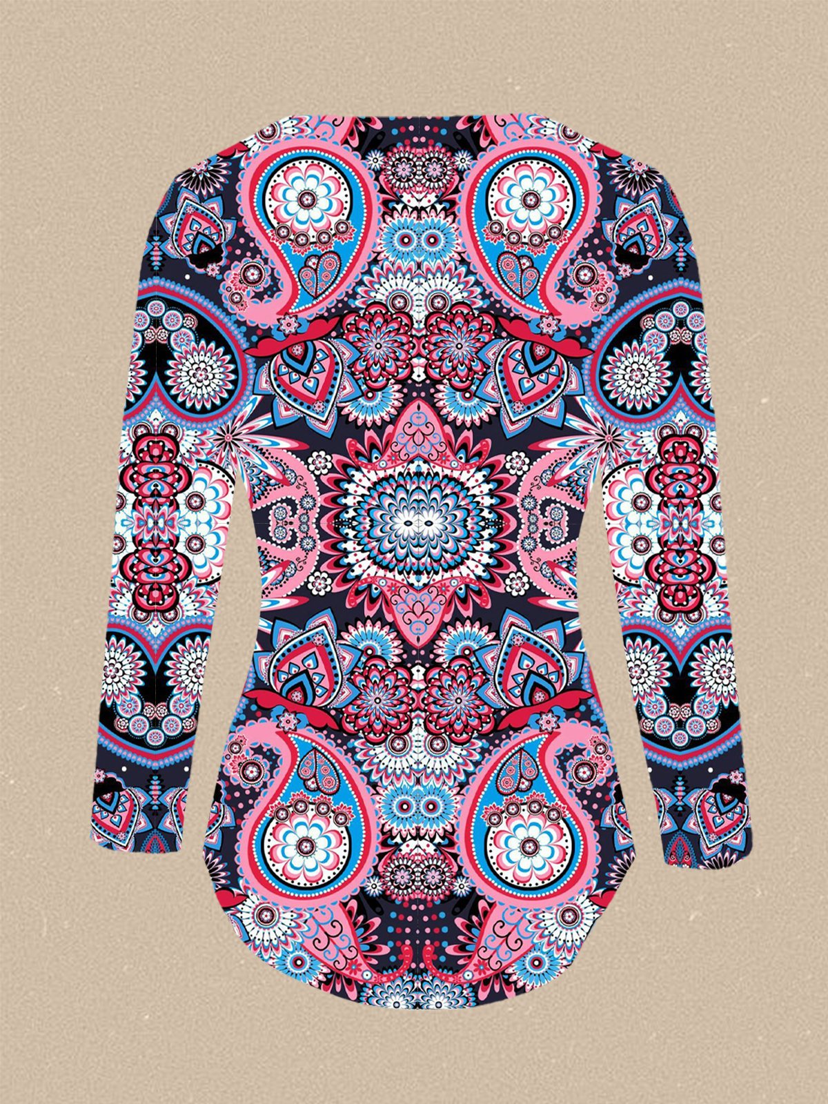 Women Round Neck Long Sleeve T-shirt