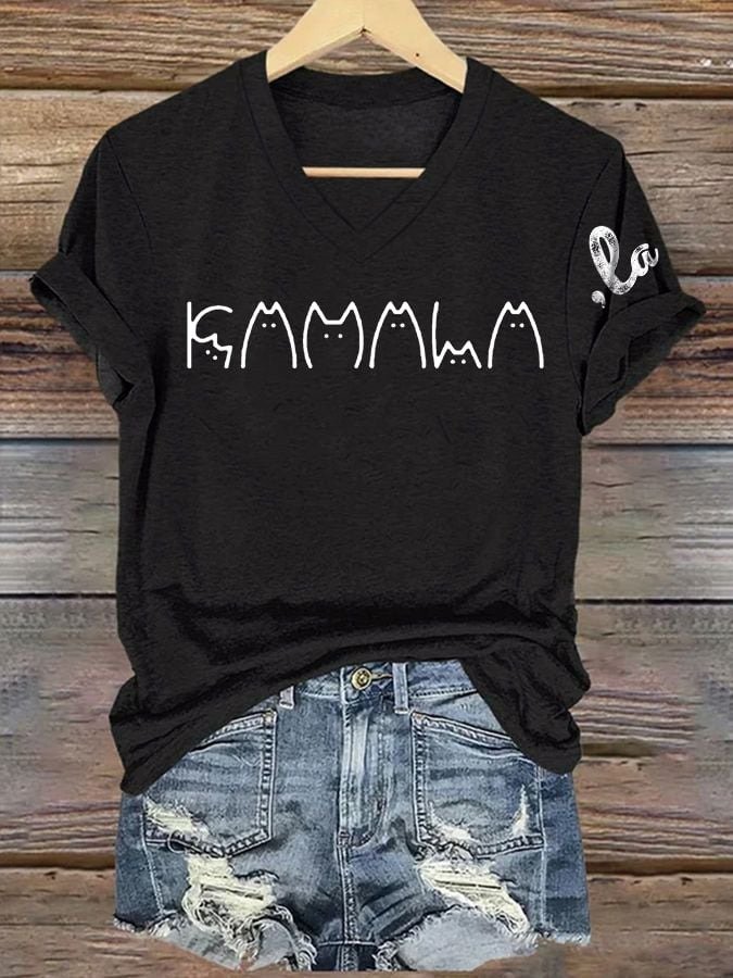 Women's Short Sleeve V Neck T-Shirt
