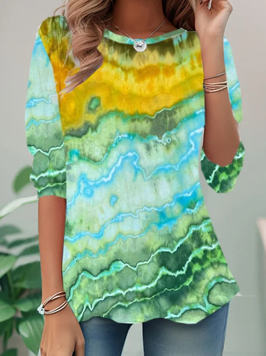 Abstract Casual Loose T-Shirt