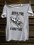 Split Joint Cotton-Blend Western Style T-Shirt