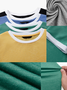 Regular Fit Cotton-Blend Split Joint Casual T-Shirt
