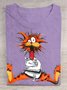 Cartoon Cotton-Blend Loose Casual T-Shirt
