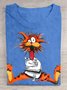 Cartoon Cotton-Blend Loose Casual T-Shirt