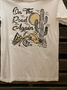 Crew Neck Western Style Letter Pattern T-Shirt