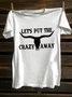 Western Style Cotton Letter Pattern T-Shirt
