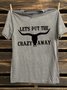 Western Style Cotton Letter Pattern T-Shirt