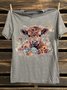 Cotton Western Style Crew Neck T-Shirt
