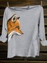 Crew Neck Western Style T-Shirt