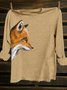 Crew Neck Western Style T-Shirt