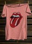Mouth Cotton-Blend Western Style T-Shirt