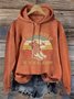 Western Style Cotton-Blend Letter Pattern Hoodie