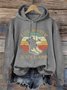 Western Style Cotton-Blend Letter Pattern Hoodie