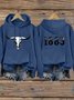 Loose Western Style 1883 Printed Hoodie