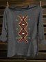 Western Style Cotton-Blend Loose T-Shirt