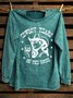 Western Style Distressing Cowgirl Tears On The Rocks Sweatshirt
