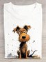 Dog Casual Cotton Loose T-Shirt