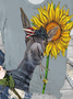 Crew Neck Casual Loose Sunflower T-Shirt
