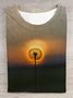 Casual Dandelion Jersey Loose T-Shirt