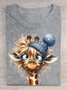 Cotton Casual Giraffe T-Shirt