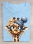 Cotton Casual Giraffe T-Shirt