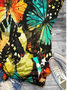 Butterfly print round neck short sleeved T-shirt