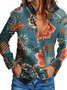 Women Printed Long Sleeve Shirt