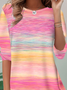 Crew Neck Casual Loose Jersey T-Shirt