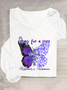 Pray For A Cure Alzheimer's Awareness Casual Long Sleeve Shirt