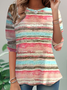 Jersey Geometric Casual Loose T-Shirt