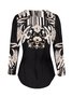 Women Round Neck Long Sleeve T-shirt