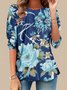 Women's Round Neck Long Sleeve T-shirt
