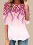 Women's Round Neck Pullover T-shirt