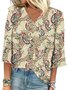 Women's Half Sleeve V Neck T-Shirt