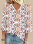 Women's Half Sleeve V Neck T-Shirt
