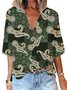 Women's Half Sleeve V Neck T-Shirt