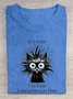 Loose Cat Casual Crew Neck T-Shirt