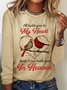 I'll Hold You In My Heart Until I Can Hold You In Heaven Cardinal Bird Casual Long Sleeve Shirt