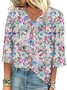 Women's Half Sleeve V Neck T-Shirt