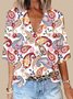 Women's Half Sleeve V Neck T-Shirt