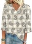 Women's Half Sleeve V Neck T-Shirt