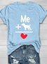Dog Text letter printed round neck T-shirt