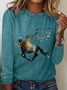 Just A Girl Who Loves Horses Casual Long Sleeve Shirt