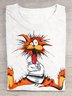 Cartoon Cotton-Blend Loose Casual T-Shirt