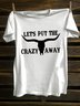 Western Style Cotton Letter Pattern T-Shirt