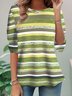 Jersey Casual Loose Crew Neck T-Shirt