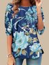 Women's Round Neck Long Sleeve T-shirt